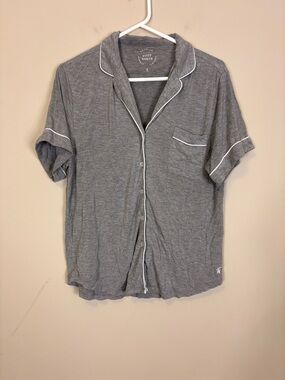 Cozy Earth Set Grey Bamboo Short-Sleeve Pajama Top & Shorts Small